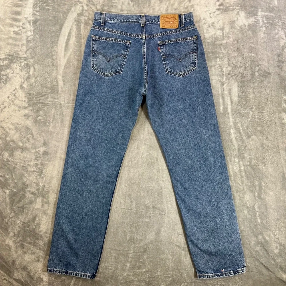 Vintage Levi's 505 Regular Fit Straight Leg Jeans Men's 36x34 Blue Medium Wash